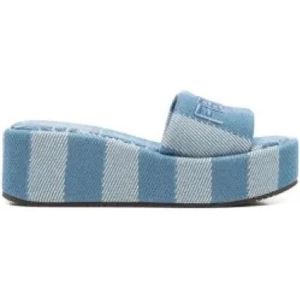 Fendi, Dames, Schoenen, Blauw, Maat: 39 1/2 EU Denim,