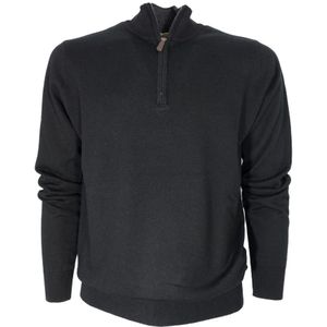 Cashmere Company, Heren, Truien, Zwart, Maat: 3XL Zijde,
