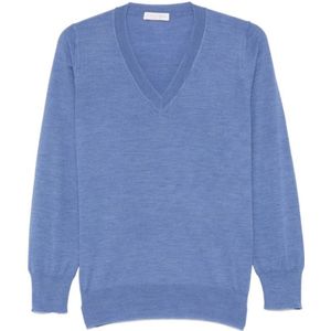 Le Tricot Perugia, Dames, Truien, Blauw, Maat: L Wol,