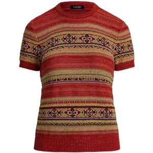 Lauren Ralph Lauren - Trui - Donkergeel Olijfgroen Knalrood Wit - Knitwear
