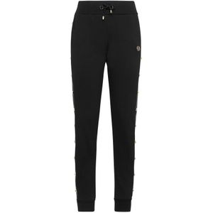 Philipp Plein, Dames, Broeken, Zwart, Maat: S Katoen,