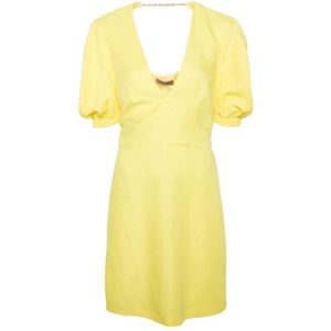 Twinset, Dames, Jurken, Geel, Maat: XS Linnen,