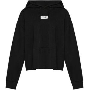 MM6 Maison Margiela, Dames, Sweatshirts & Hoodies, Zwart, Maat: M Katoen,