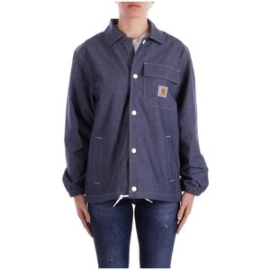Carhartt Wip, Dames, Blouses & Shirts, Blauw, Maat: XS Katoen,