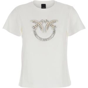 Pinko, Dames, Tops, Wit, Maat: L Jersey,