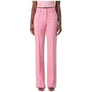 Msgm, Dames, Broeken, Roze, Maat: XS Viscose,