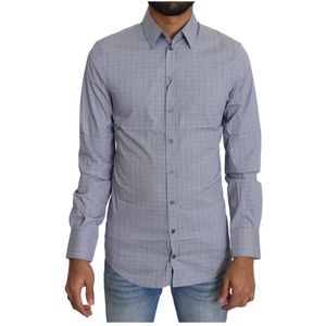 Dolce & Gabbana - SICILIA - Overhemd - Grijs - Slim Fit - Lange Mouwen