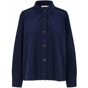Masai - MaIowa - Blouse - Marine - Klassieke Blouse van Corduroy