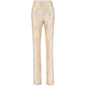 Corte dei Gonzaga, Dames, Broeken, Geel, Maat: XS Leer,