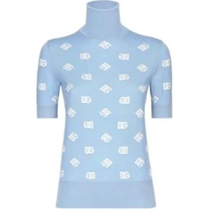 Dolce & Gabbana, Dames, Truien, Blauw, Maat: L