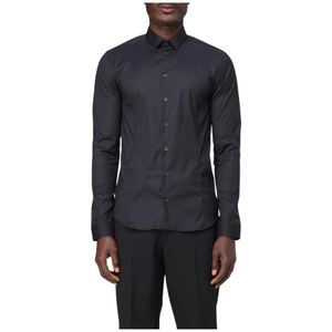 Patrizia Pepe, Heren, Overhemden, Zwart, Maat: 2XL Katoen,