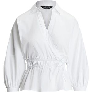 Ralph Lauren, Dames, Blouses & Shirts, Wit, Maat: S Katoen,