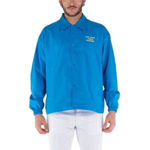 Drole de Monsieur, Heren, Overhemden, Blauw, Maat: M Nylon,