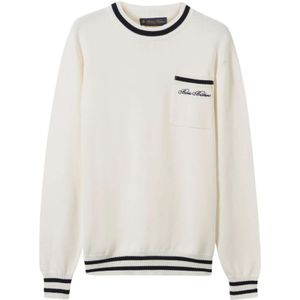 Brooks Brothers, Heren, Truien, Wit, Maat: M Katoen,