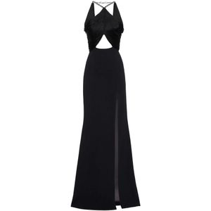 Philipp Plein, Dames, Jurken, Zwart, Maat: S Polyamide,