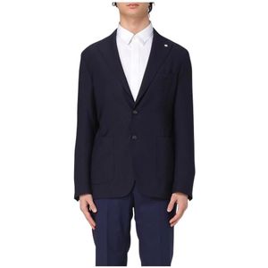 Manuel Ritz, Heren, Jassen, Blauw, Maat: L Leer,