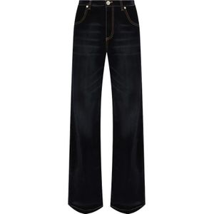 Eleventy, Dames, Jeans, Blauw, Maat: 2XS Velours,