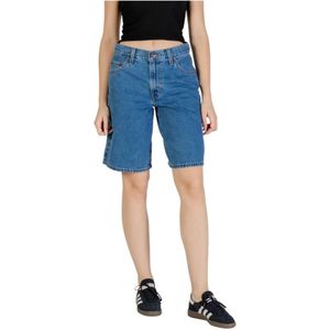 Levi's, Dames, Korte broeken, Blauw, Maat: W25 Katoen,