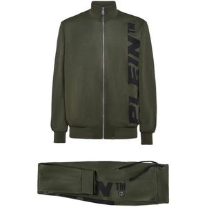 Philipp Plein, Heren, Jumpsuits & Playsuits, Groen, Maat: 3XL Katoen,