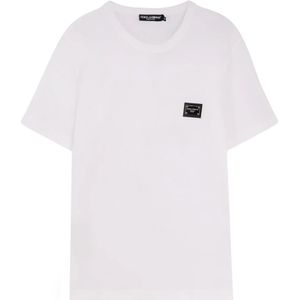 Dolce & Gabbana, Heren, Tops, Wit, Maat: L Katoen,