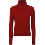 Gebreide pullover met labelstitching