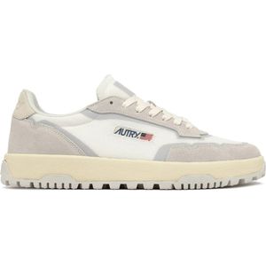 Autry Witte Veterschoenen met Mesh , Beige , Heren , Maat: 43 EU