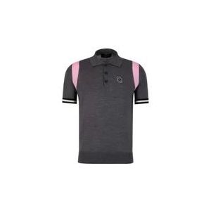Dsquared2 Logo Patch Wol Polo , Gray , Heren , Maat: S