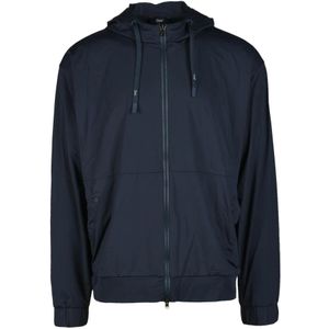 Herno, Heren, Sweatshirts & Hoodies, Blauw, Maat: 2XL Polyamide,