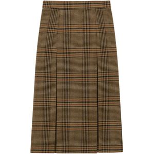 Saint Laurent, Dames, Rokken, Groen, Maat: 2XS Wol,