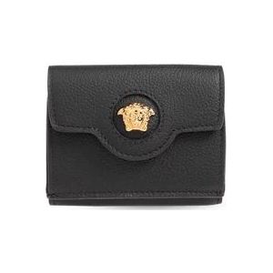 Versace Leren portemonnee , Black , Dames , Maat: ONE Size
