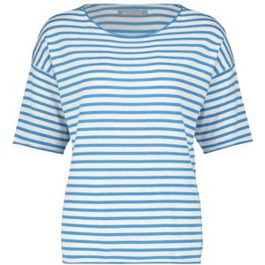 Betty & Co - Trui - Blauw/Wit - Recht Model - Gestreept
