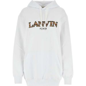 Lanvin, Dames, Sweatshirts & Hoodies, Wit, Maat: 2XS Katoen,
