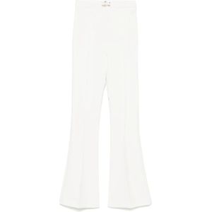 Elisabetta Franchi, Dames, Broeken, Wit, Maat: L Denim,