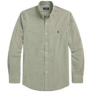 Polo Ralph Lauren, Heren, Overhemden, Groen, Maat: S Katoen,