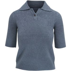 Vince, Dames, Tops, Blauw, Maat: XL Zijde,