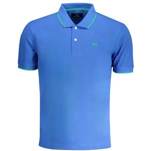 La Martina - Polo Shirt - Blauw - Katoen - Korte Mouwen