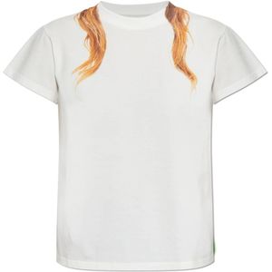 MM6 Maison Margiela, Dames, Tops, Wit, Maat: M Katoen,