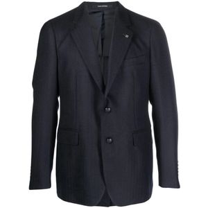 Tagliatore, Heren, Jassen, Blauw, Maat: 4XL Wol,