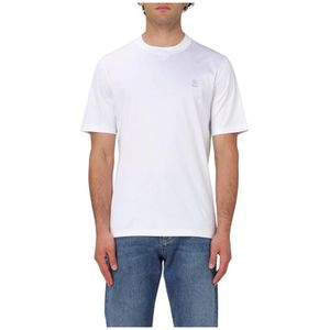 Brunello Cucinelli, Heren, Tops, Wit, Maat: S Katoen,