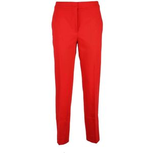 Max Mara, Dames, Broeken, Rood, Maat: 3XS Viscose,