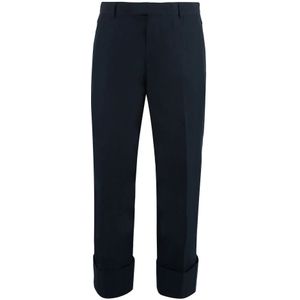 Bottega Veneta, Heren, Broeken, Blauw, Maat: L Katoen,