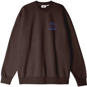 Obey, Heren, Sweatshirts & Hoodies, Bruin, Maat: M Katoen,