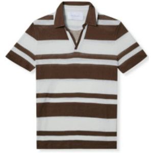 Baldessarini - Polo Shirt - Bruin - Heren - Linnen