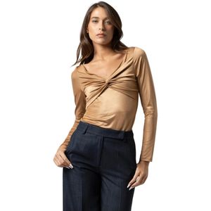 Kocca, Dames, Blouses & Shirts, Bruin, Maat: L