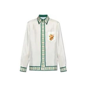 Casablanca Zijden shirt , White , Heren , Maat: XL