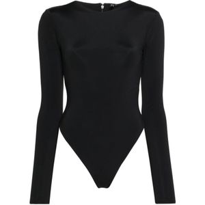 Entire Studios, Dames, Tops, Zwart, Maat: 2XS Nylon,