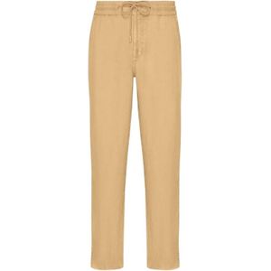 Vilebrequin, Heren, Broeken, Bruin, Maat: S Linnen,