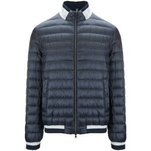 Herno, Heren, Jassen, Blauw, Maat: L Leer,