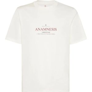 Brunello Cucinelli, Heren, Tops, Wit, Maat: L Katoen,