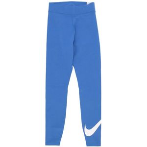 Nike Sportswear Leggings Hoge Taille Swoosh Ster , Blue , Dames , Maat: XS